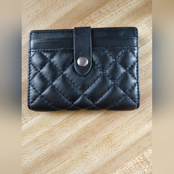 Kurt Geiger Handbags - Kurt Geiger NEW Black Quilted Snap Credit Card Holder